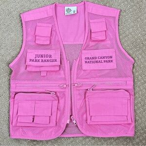 WILD WEST kid's Grand Canyon Park Ranger vest in pink - size medium